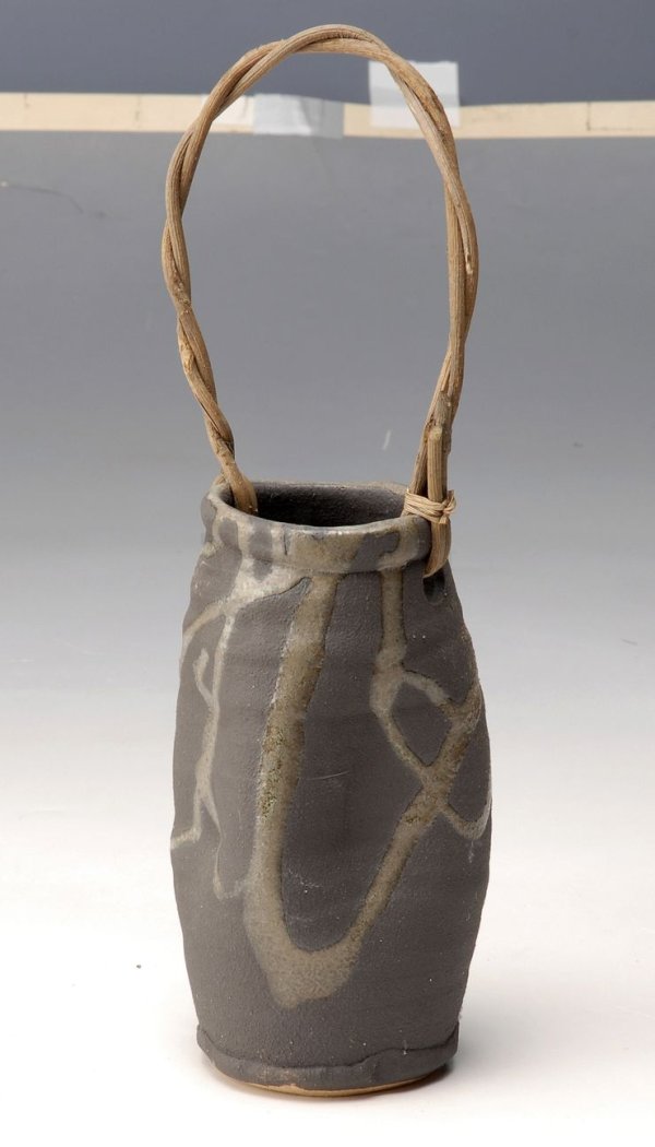 Photo1: Shigaraki Japanese pottery Vase tsuchi henkeitsutsunagashi H 18cm