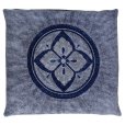 Photo3: Japanese floor pillow cushion cover zabuton cotton flower hanakanoko 55 x 59cm (3)