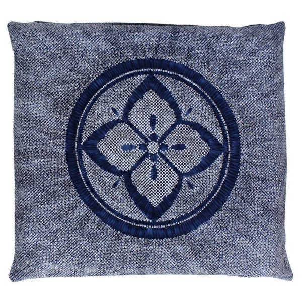 Photo3: Japanese floor pillow cushion cover zabuton cotton flower hanakanoko 55 x 59cm