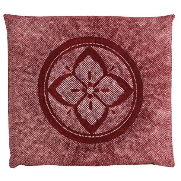 Photo1: Japanese floor pillow cushion cover zabuton cotton flower hanakanoko 55 x 59cm