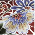 Photo2: Japanese floor pillow cushion cover zabuton cotton flower tsujigahana 55 x 59cm (2)