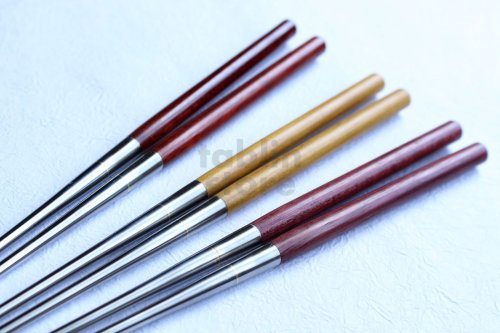 Other Images1: Moribashi Chopsticks Honyaki stainless steel Japanese Sushi Chef's Garnishing  7 In (180mm) Amarello