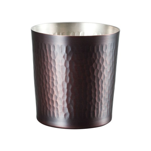 Photo1: Wahei Copper Japanese Tumbler Bar Mugs dimple type 300ml set of 2
