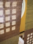 Photo11: Kyoto Noren SB Japanese batik door curtain Koshi Check brown 88cm x 150cm