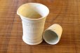 Photo3: Tokoname Japanese sake bottle and cup set YT Kenji nerikomi reishuki (3)