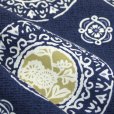 Photo4: Japanese floor pillow cushion cover zabuton cotton meisen family crest 55 x 59cm (4)