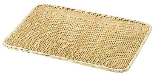 Photo1: Japanese zaru bamboo basket strainer oblong bowl Hand crafted any size