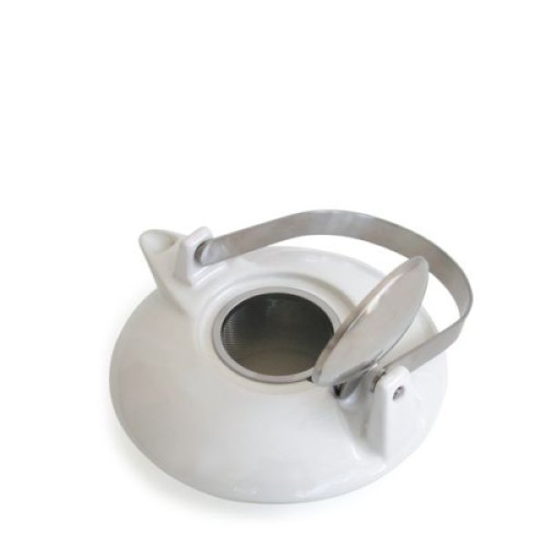 Photo3: Japanese ceramics zen tea pot ZEROJAPAN white 500ml