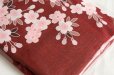 Photo7: Japanese floor pillow cushion cover zabuton cotton meisen flower 55 x 59cm