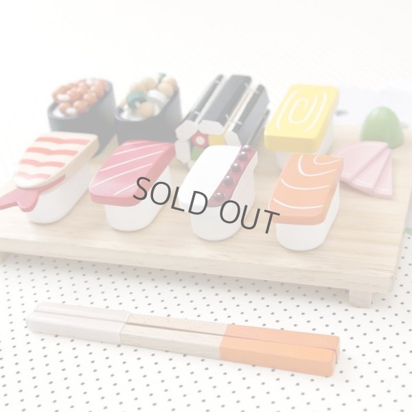 Photo1: Japanese Sushi chopsticks lesson play house set for kids