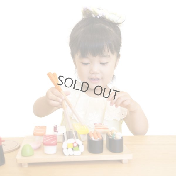 Photo3: Japanese Sushi chopsticks lesson play house set for kids