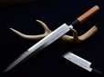 Photo6: SAKAI TAKAYUKI Japanese knife Yasuki White-2 steel With Carving Dragon Sashimi