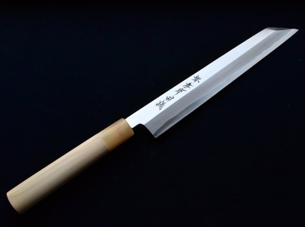 Photo2: SAKAI TAKAYUKI Japanese knife Tokujou Yasuki white-2 steel Kiritsuke kengata sashimi