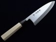 Photo2: SAKAI TAKAYUKI Chef Ginsan Japanese knife Silver-3 steel Deba (2)