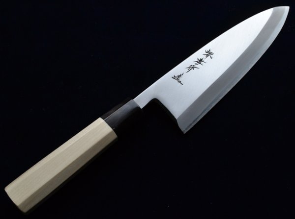 Photo2: SAKAI TAKAYUKI Chef Ginsan Japanese knife Silver-3 steel Deba