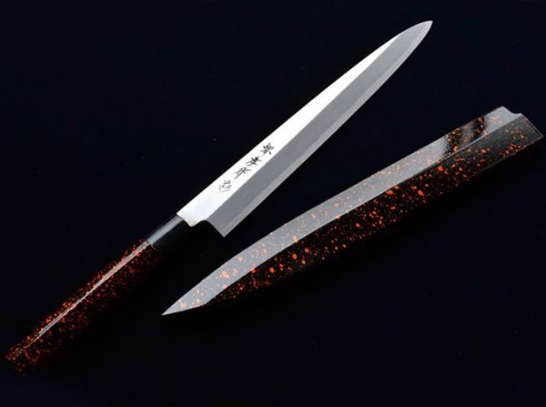 Photo2: SAKAI TAKAYUKI Shikisai Kincha sashimi yanabiba inox with scheide any size 