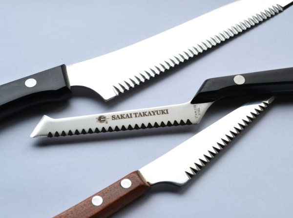 Photo3: SAKAI TAKAYUKI Cheese Knife stainless steel wave blade  