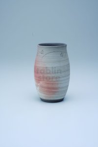 Shigaraki wabe Japanese pottery Vase sakura cherry hakeme H 19.5cm
