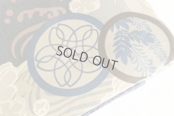 Photo6: Japanese floor pillow cushion cover zabuton cotton Hokusai miyabi 55 x 59cm