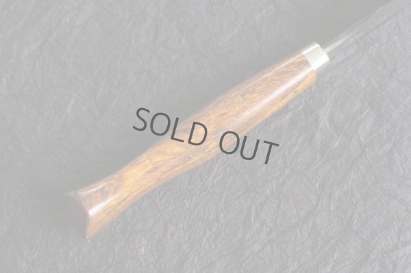 Photo13: SAKAI TAKAYUKI Limited Edition Sugihara Handle Ginsan Yasuki silver-3 steel Suminagashi Kiritsuke Sashimi 300mm