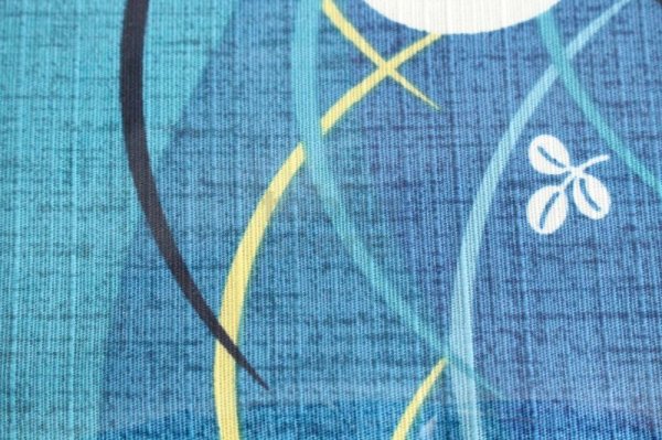 Photo7: Japanese floor pillow cushion cover zabuton cotton meisen rabbit 55 x 59cm