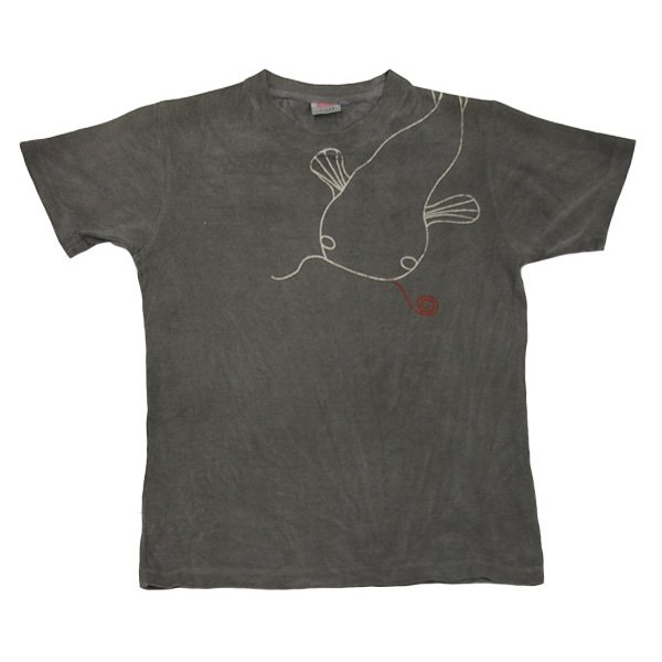 Photo3: Natural and Hand dyes Mitsuru unisexed T-shirt made in Japan catfish