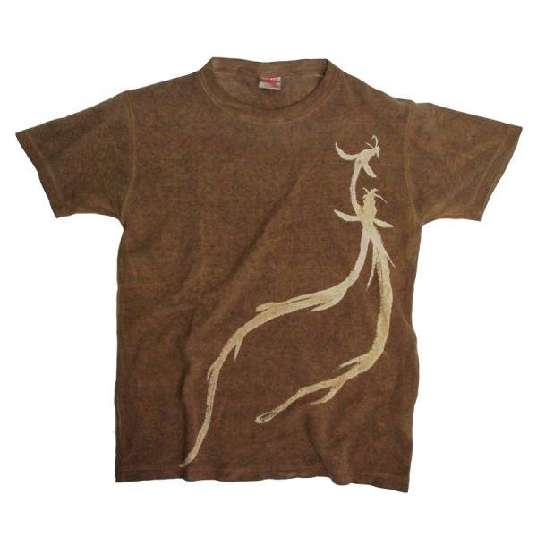 Photo3: Natural and Hand dyes Mitsuru unisexed T-shirt made in Japan climbing eel