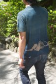 Photo2: Natural and Hand dyes Mitsuru unisexed T-shirt made in Japan komon mountain (2)
