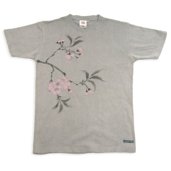 Photo1: Natural and Hand dyes Mitsuru unisexed T-shirt made in Japan cherry kakishibu