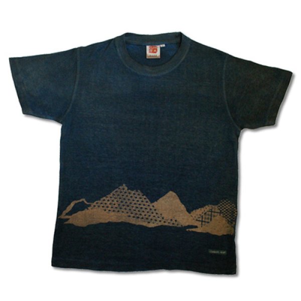 Photo3: Natural and Hand dyes Mitsuru unisexed T-shirt made in Japan komon mountain