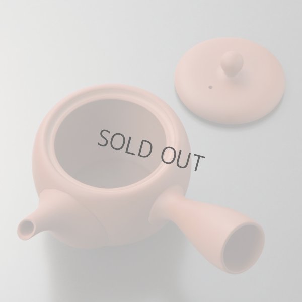 Photo4: Tokoname tea pot kyusu Jinsui Kiwami shudei red natsume 350ml