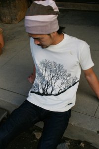 Natural and Hand dyes Mitsuru unisexed T-shirt made in Japan moonlight