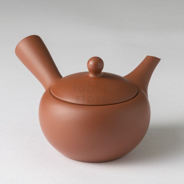 Photo3: Tokoname tea pot kyusu Jinsui Kiwami shudei red komaru 200ml