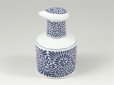 Photo3: Arita porcelain Japanese soy sauce pot bottle tako karakusa blue 200ml