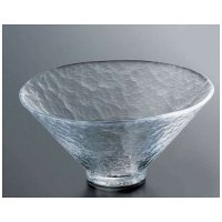 Japanese glass Yoshinuma motosu Sashimi washoku bowl D 15cm