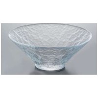 Japanese glass Yoshinuma motosu Sashimi washoku bowl D 18cm