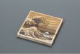 Photo2: Japanese cypress Ukiyoe wooden coaster yobi (2)