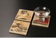 Photo1: Japanese cypress Ukiyoe wooden coaster yobi (1)