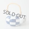 Arita Porcelain sd Dobin Japanese tea pot ichimatsu blue 1200ml 