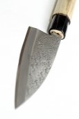 Photo6: Okeya Yasuki white-2 steel Japanese Small Deba hammered Knife any size (6)