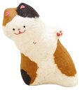 Photo2: Japanese Washi Paper craft peeping Mike neko cat H6.5cm (2)