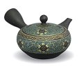 Photo8: Tokoname Japanese tea pot kyusu YT Shohou aochibu blue gold 260ml