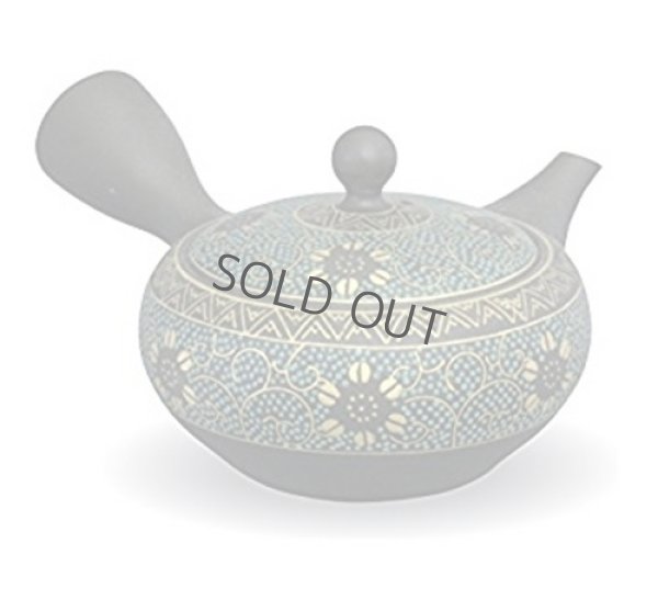 Photo8: Tokoname Japanese tea pot kyusu YT Shohou aochibu blue gold 260ml