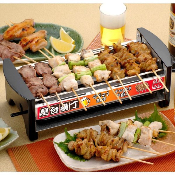 Photo3: Yakitori Takoyaki Yakiniku electric grill compact roast grilled chicken 100V 800W