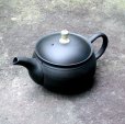 Photo6: Tokoname Japanese tea pot Gyokuryu ceramic tea strainer tsumami-w black 290ml