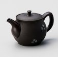 Photo1: Tokoname Japanese tea pot sekiryu ceramic tea strainer sakura black 290ml (1)