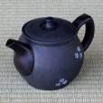 Photo2: Tokoname Japanese tea pot sekiryu ceramic tea strainer sakura black 290ml (2)