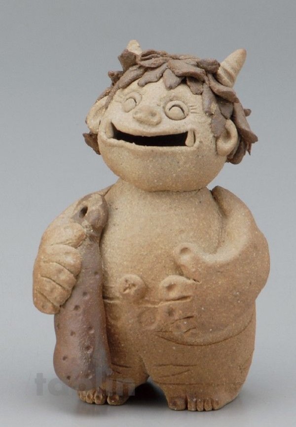 Photo2: Shigaraki pottery Japanese doll oni demon protector against evil H165mm