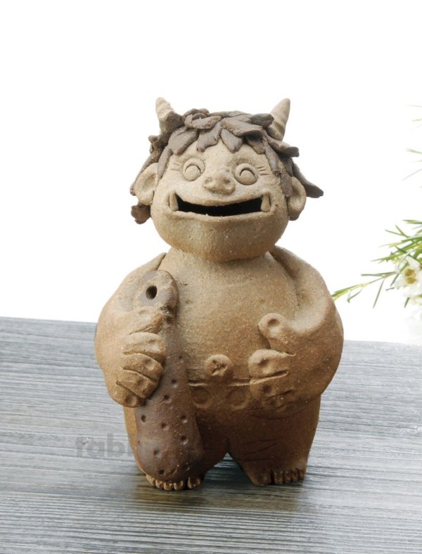 Photo1: Shigaraki pottery Japanese doll oni demon protector against evil H165mm