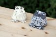 Photo2: Shigaraki pottery Japanese doll lucky owl white H55mm (2)